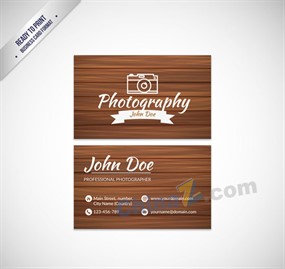 创意摄影师名片设计矢量图